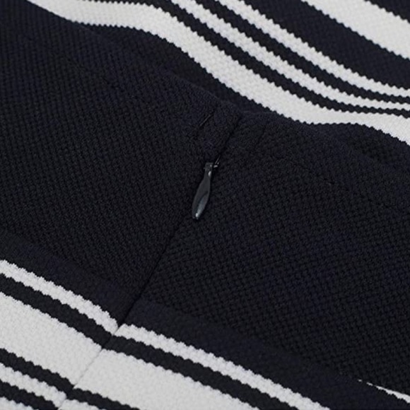 Michael Kors STRIPED OFF-THE-SHOULDER SHEATH DRESS - Picture 7 of 15